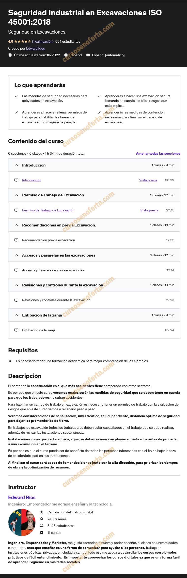 Seguridad Industrial en Excavaciones ISO 45001:2018
