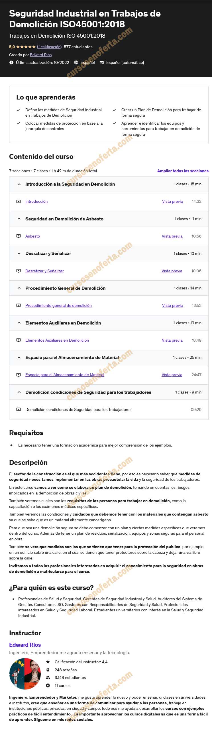 Seguridad Industrial en Trabajos de Demolición ISO45001:2018