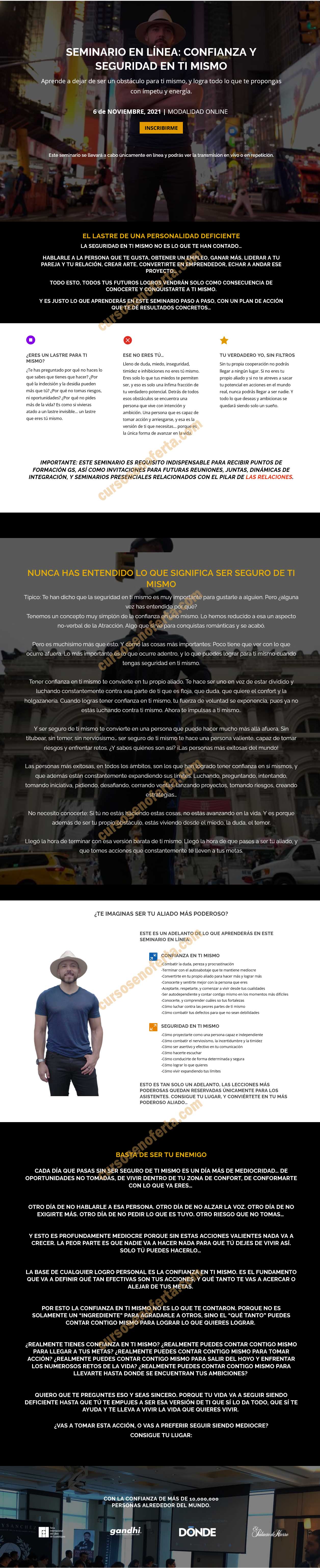Seminario en línea - Confianza y seguridad en ti mismo