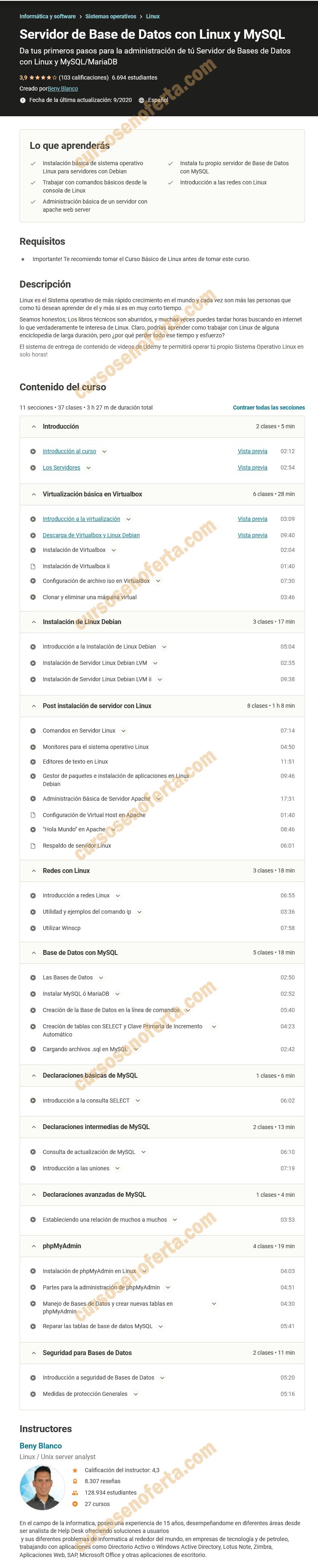 Servidor de Base de Datos con Linux y MySQL