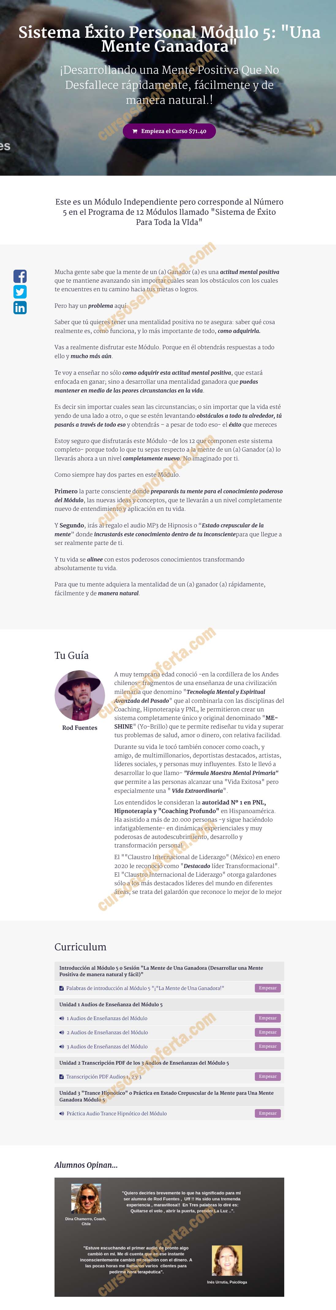 Sistema Éxito Personal Módulo 5 - Una Mente Ganadora