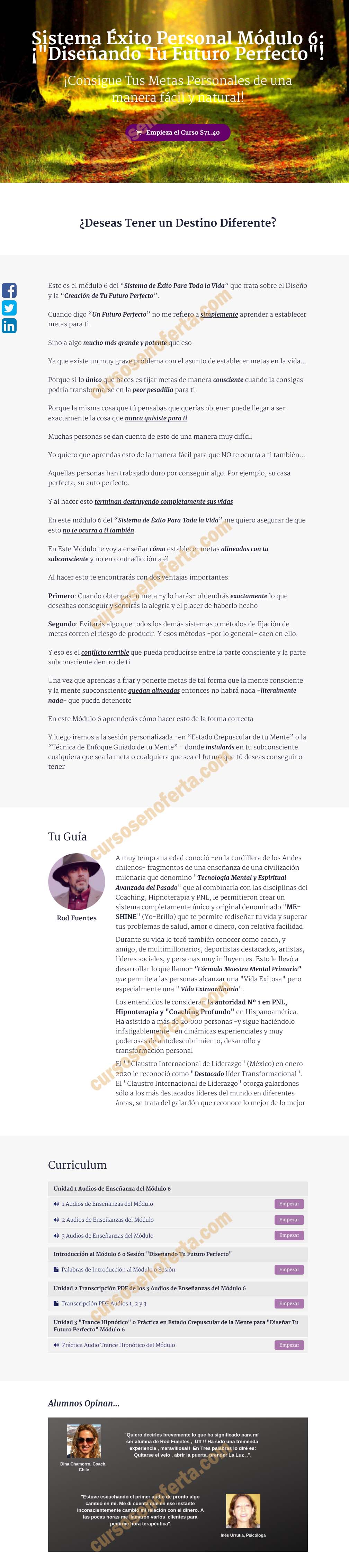 Sistema Éxito Personal Módulo 6 - Diseñando Tu Futuro Perfecto