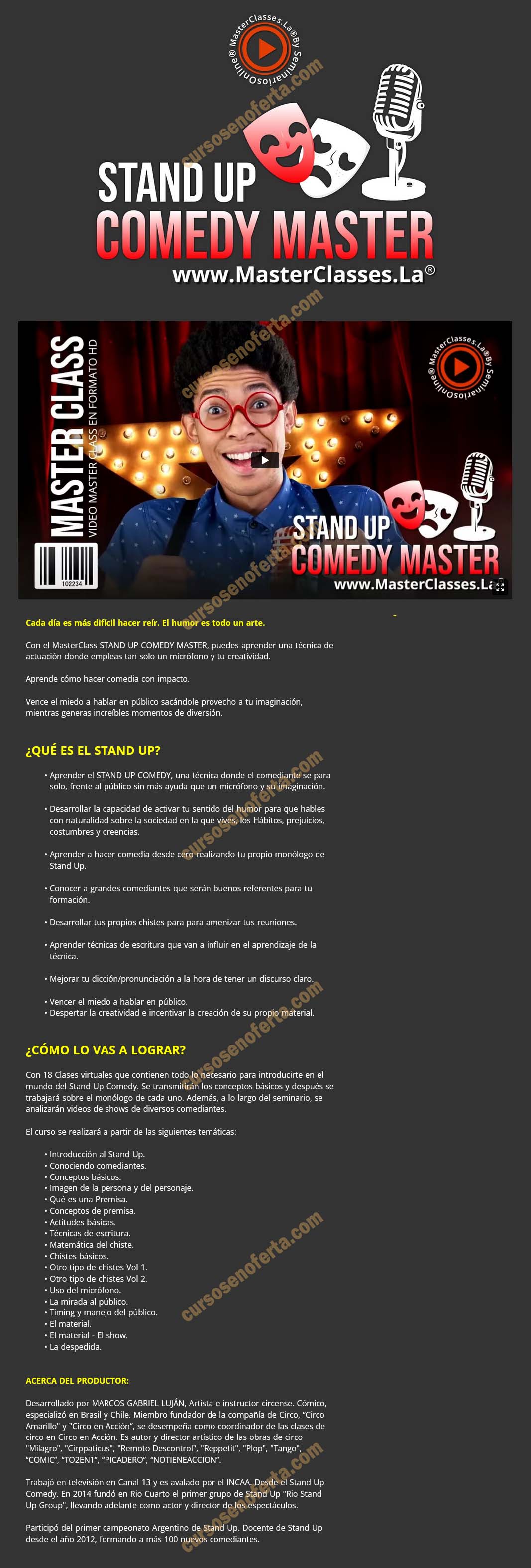 Stand Up comedy master