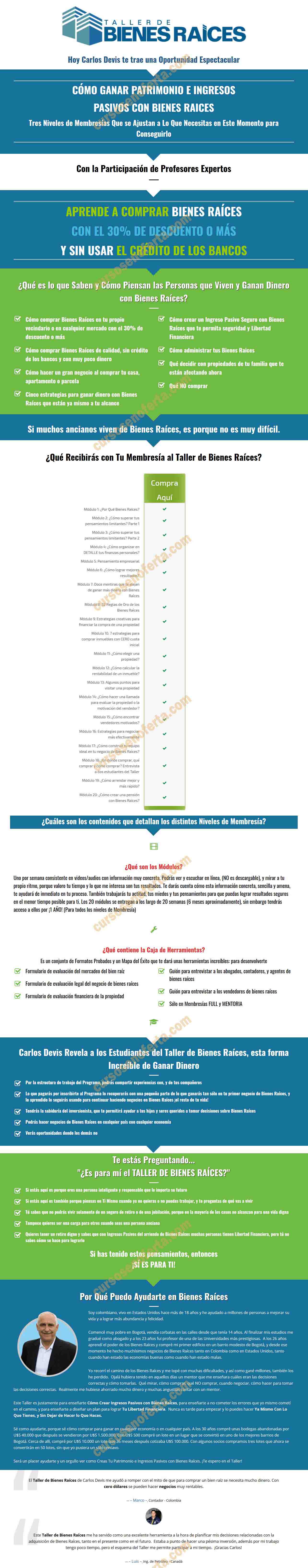 Taller de Bienes Raíces - Carlos Devis
