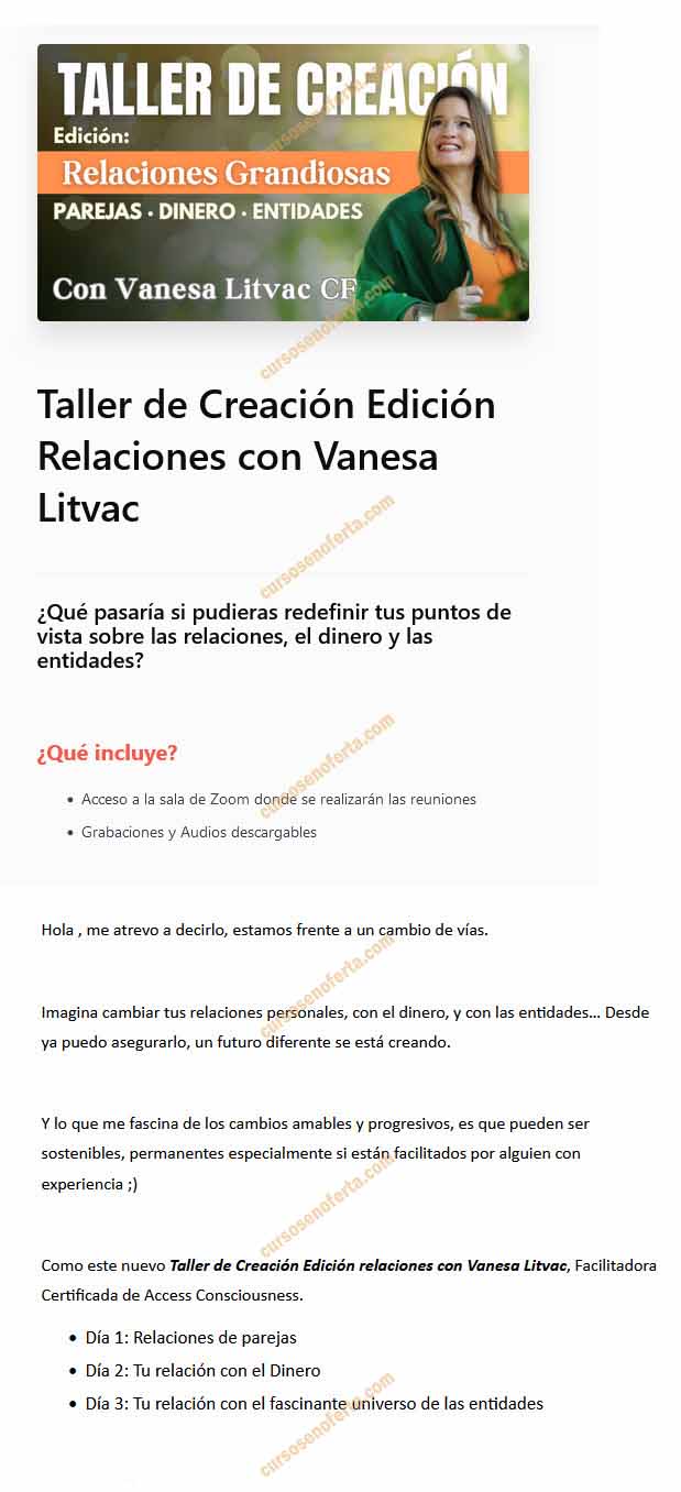Taller de creación edición relaciones - vanesa litvac