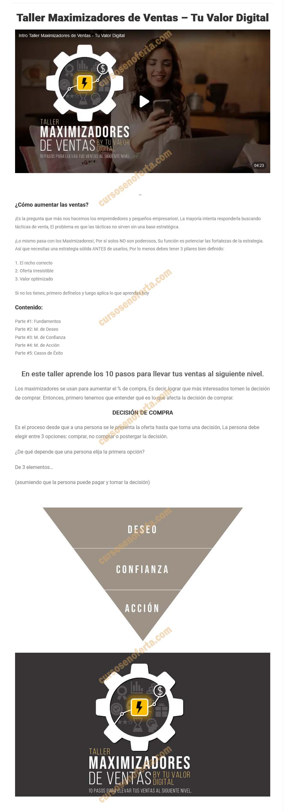 Taller maximizadores de ventas - Tu Valor Digital
