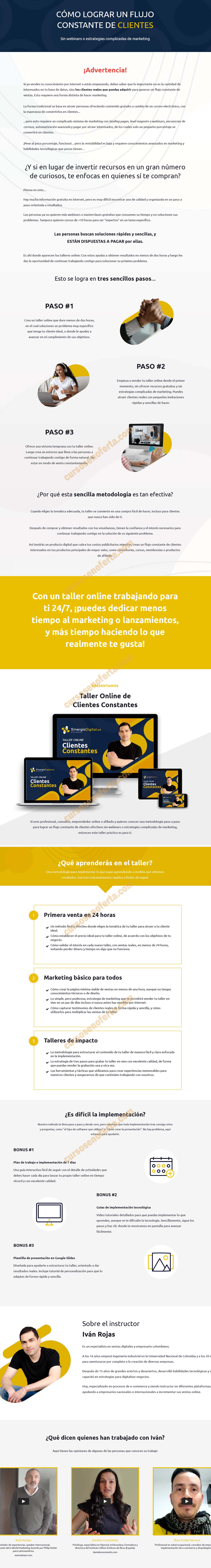 Taller online clientes constantes