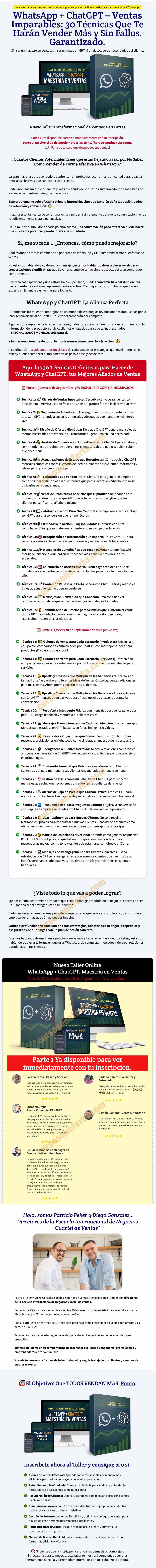 Taller Online WhatsApp y ChatGPT Maestría en Ventas