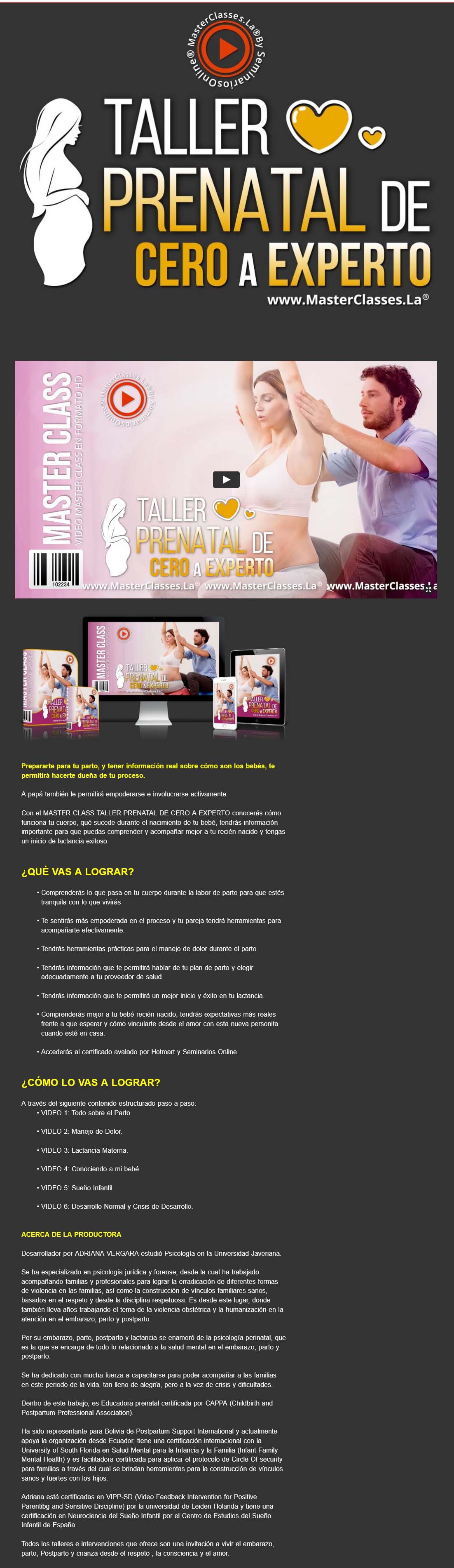 Taller prenatal de cero a experto
