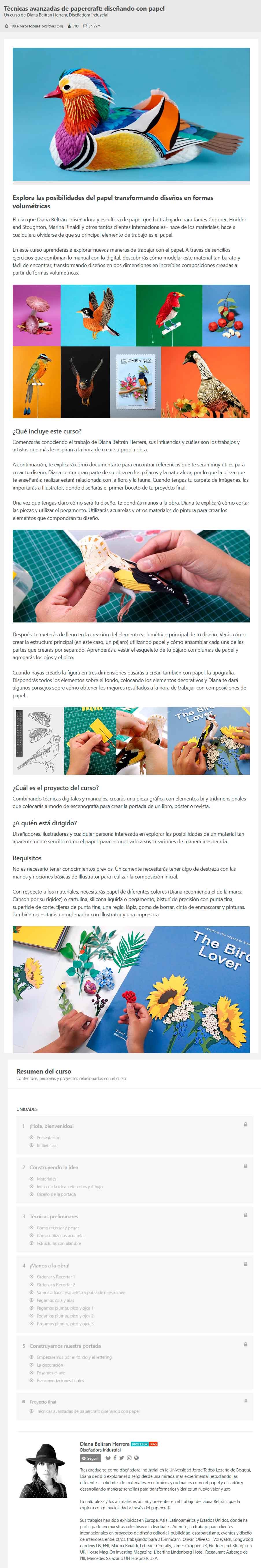 Técnicas Avanzadas de Papercraft. Diseñando con Papel
