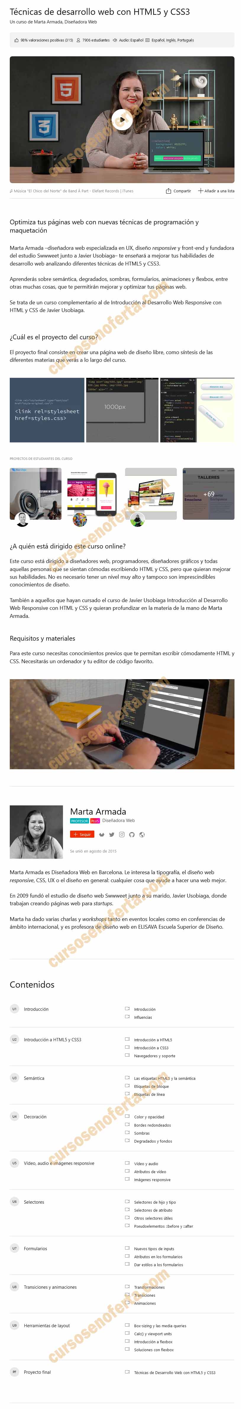 Técnicas de desarrollo web con HTML5 y CSS3 - Marta Armada