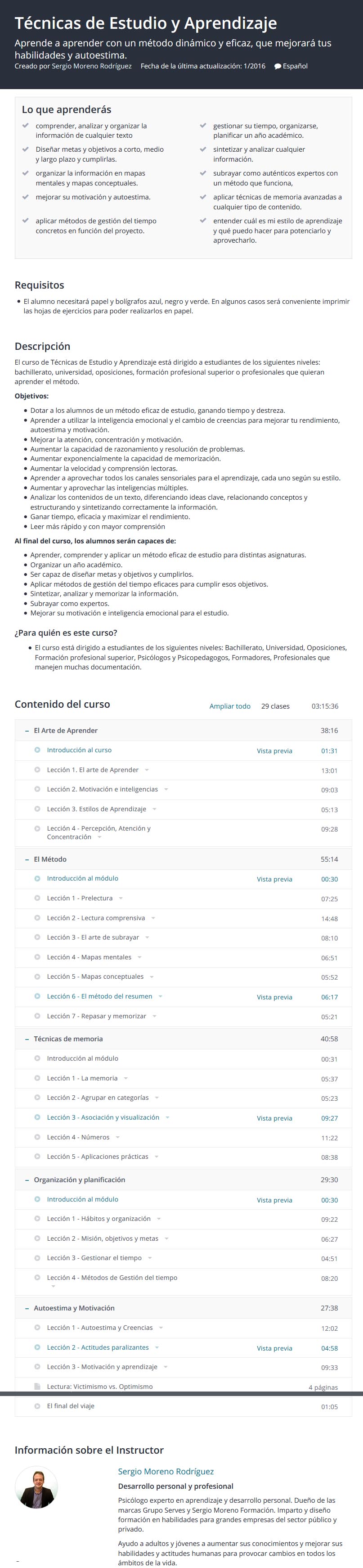 Técnicas de Estudio y Aprendizaje