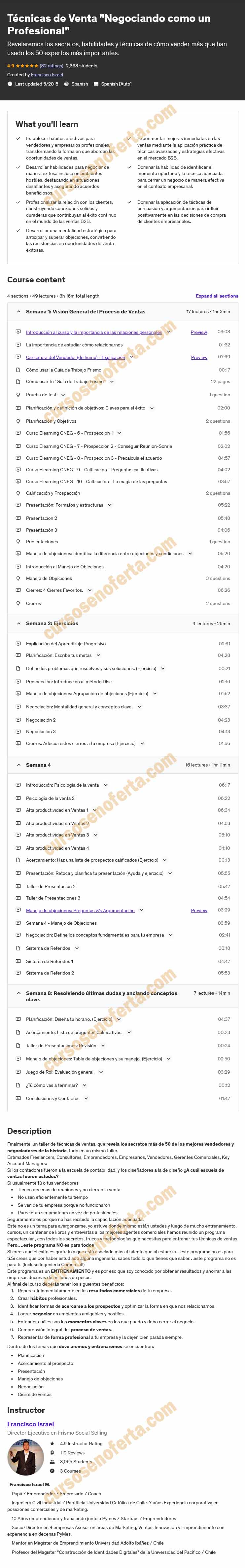 Técnicas de Venta Negociando como un Profesional - Francisco Israel