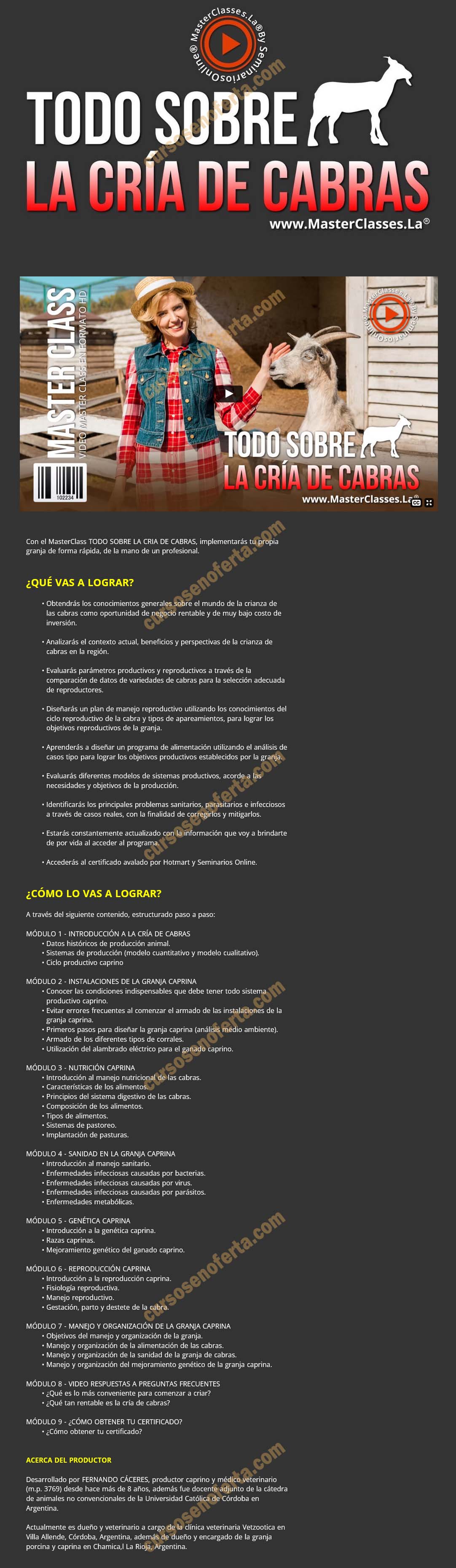 Todo sobre la cría de cabras - fernando cáceres