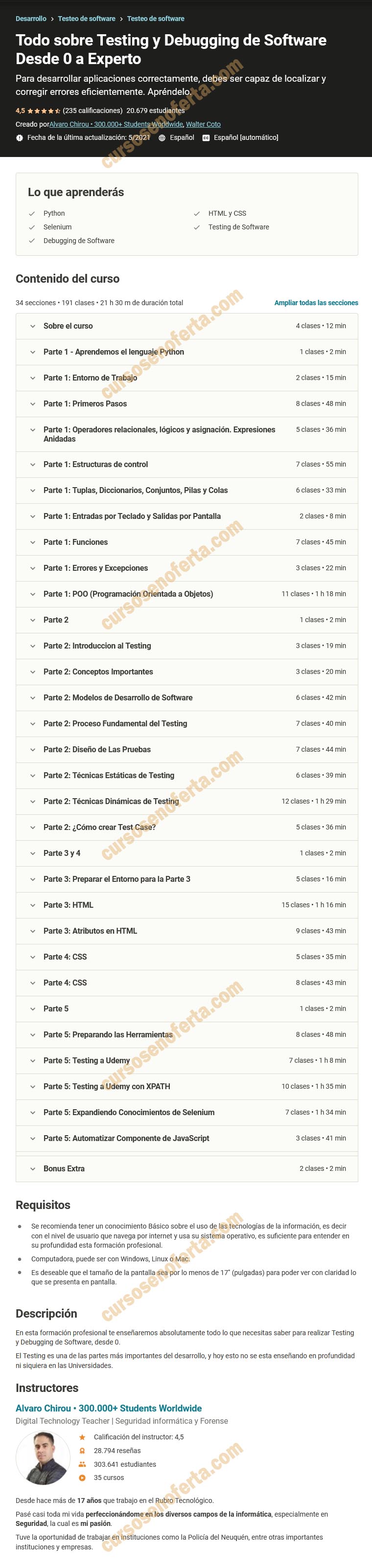 Todo sobre Testing y Debugging de Software Desde 0 a Experto 