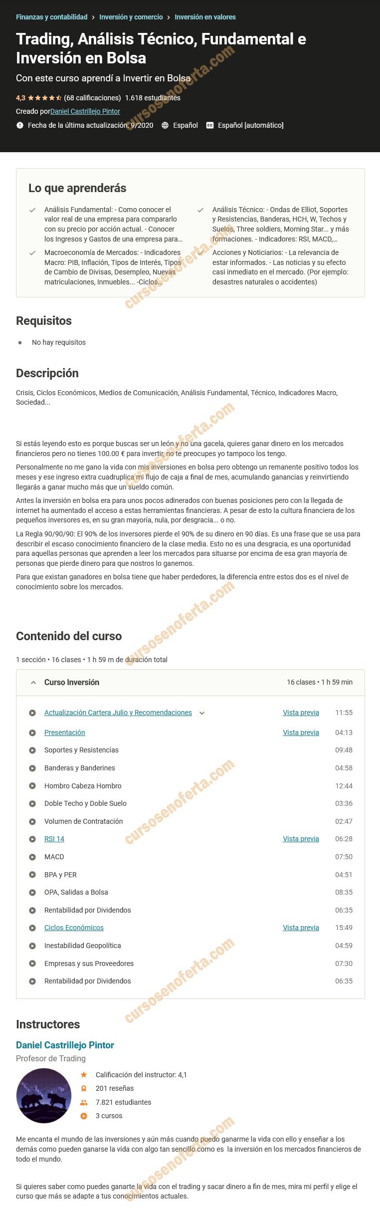 Trading, Análisis Técnico, Fundamental e Inversión en Bolsa