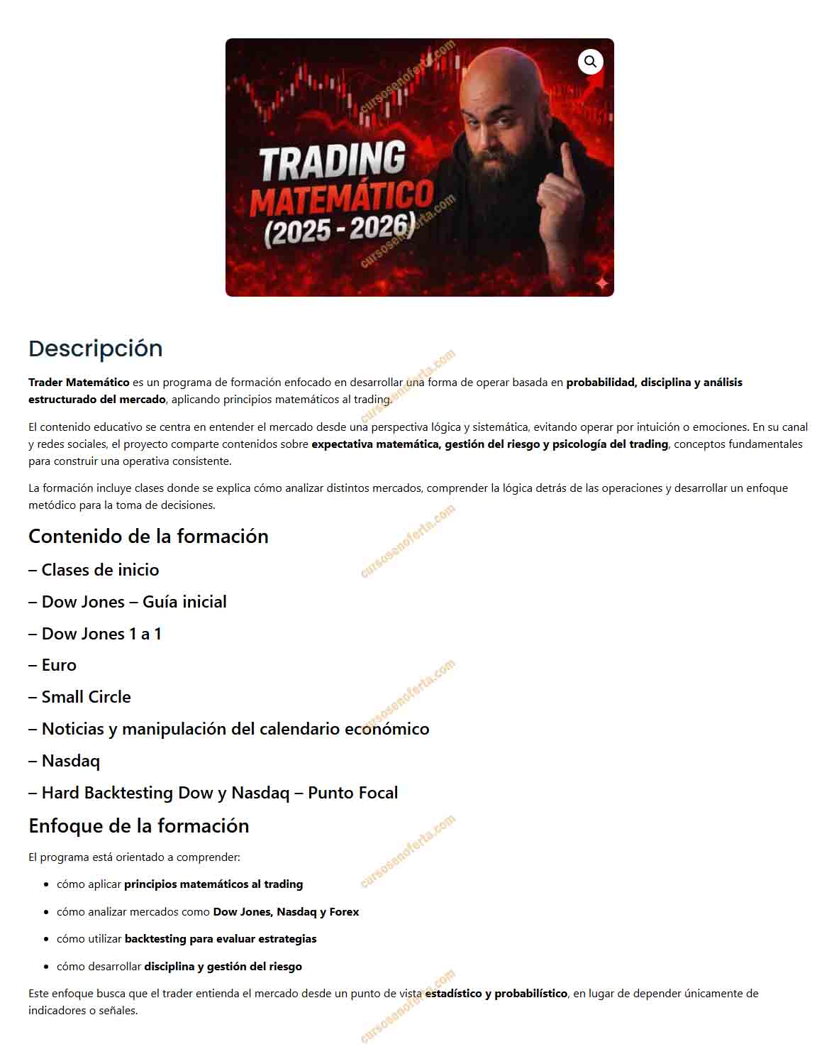 Trading Matemático 2026 - Daniel Gómez