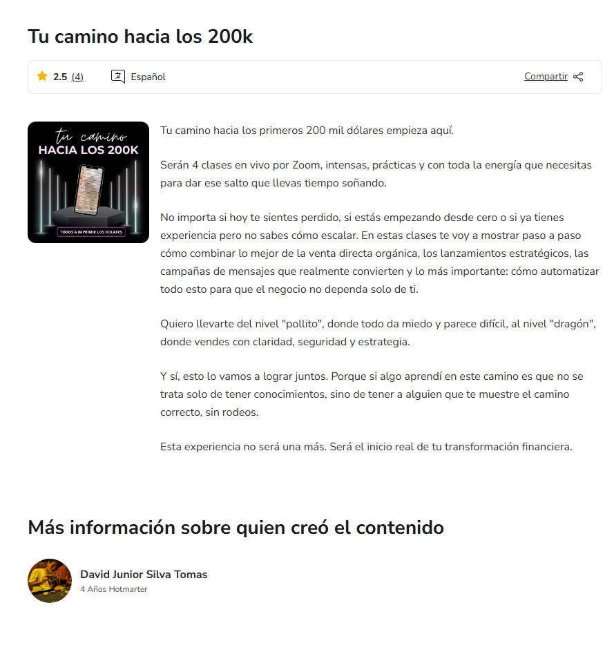 Tu Camino Hacia los 200K - david silva