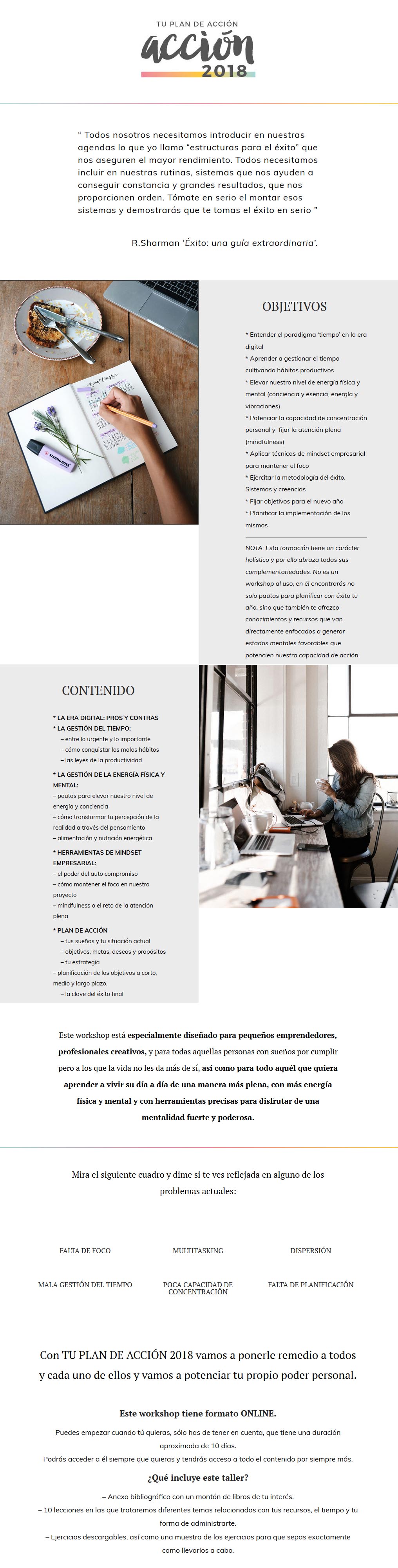 Tu Plan de Acción 2018 - the craft academy