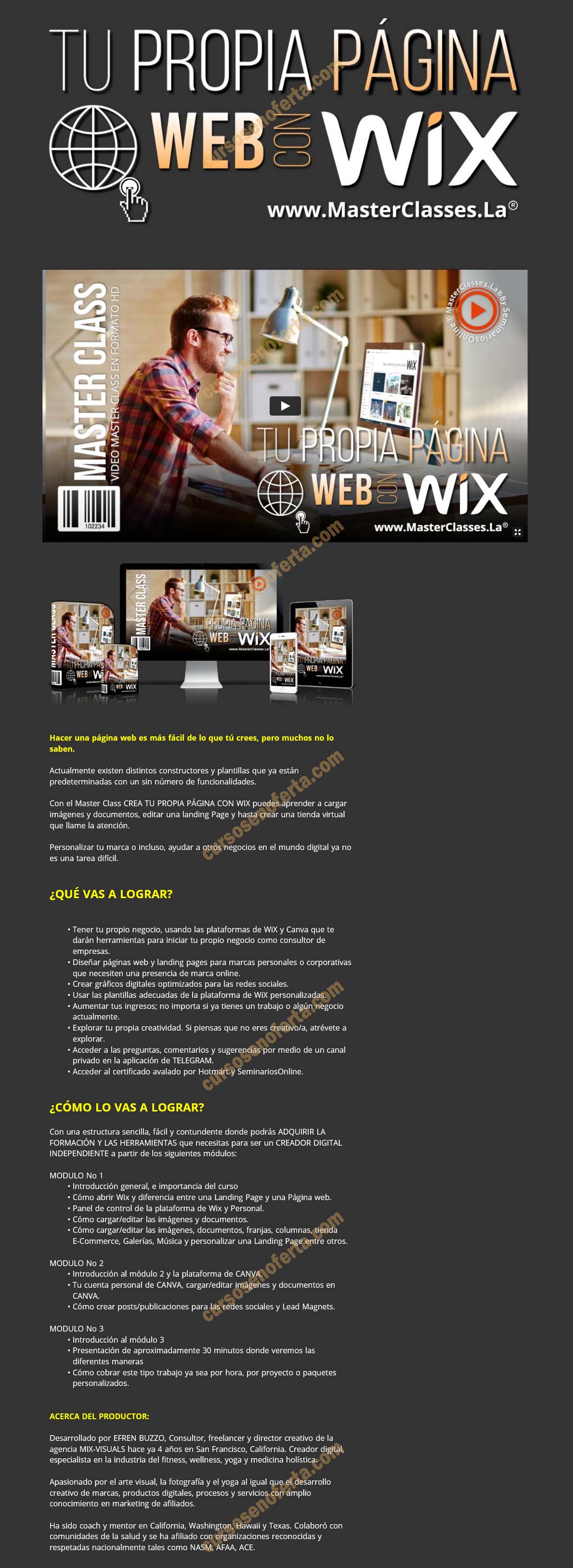 Tu propia web con Wix