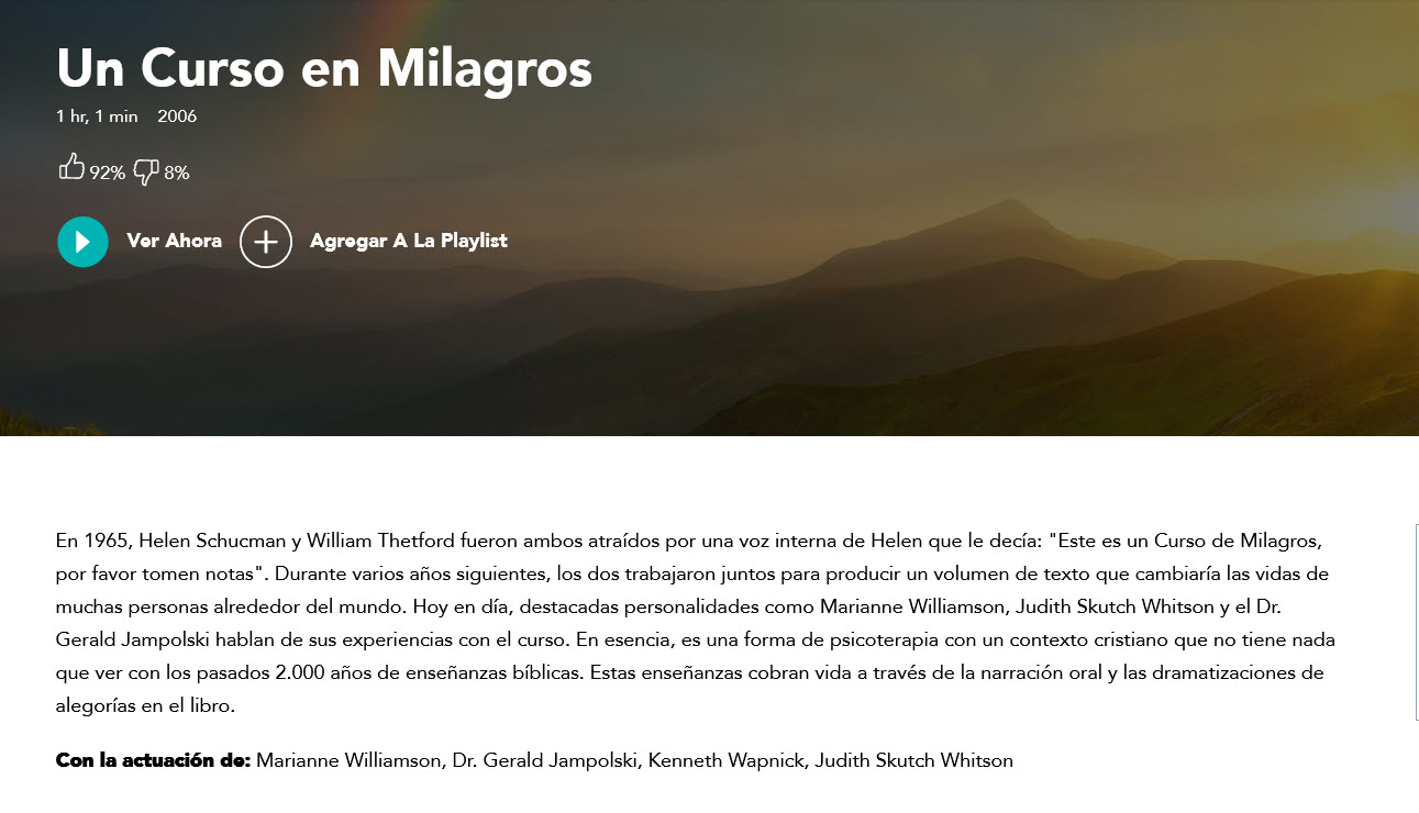 Un curso de milagros - La película