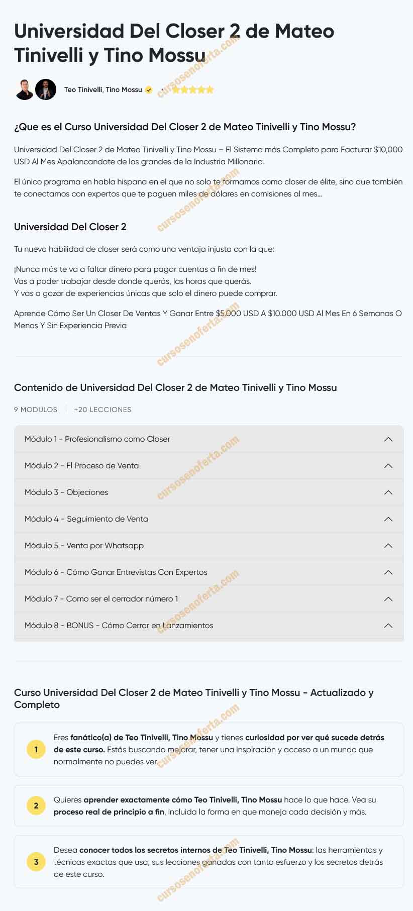 Universidad del Closer 2.0 - Tino Mossu