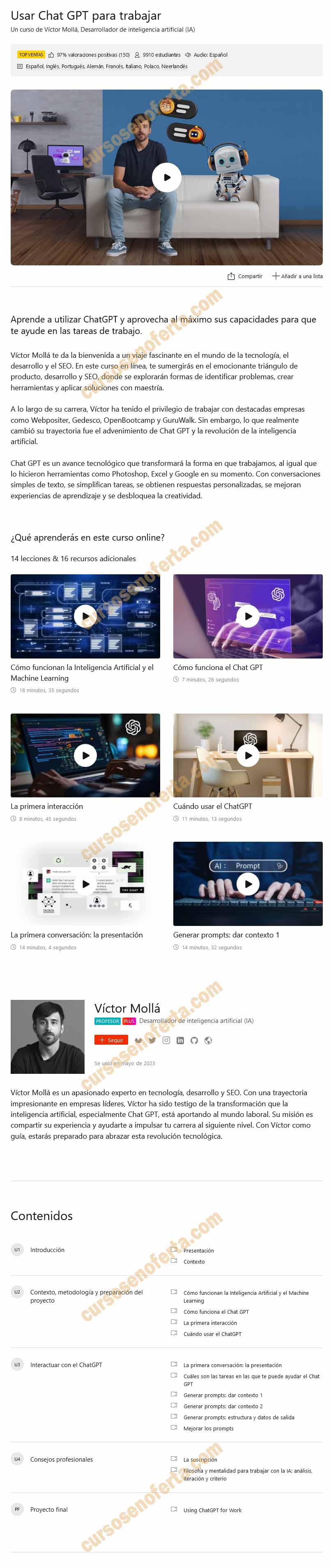 Usar chatGPT para trabajar - Víctor Mollá