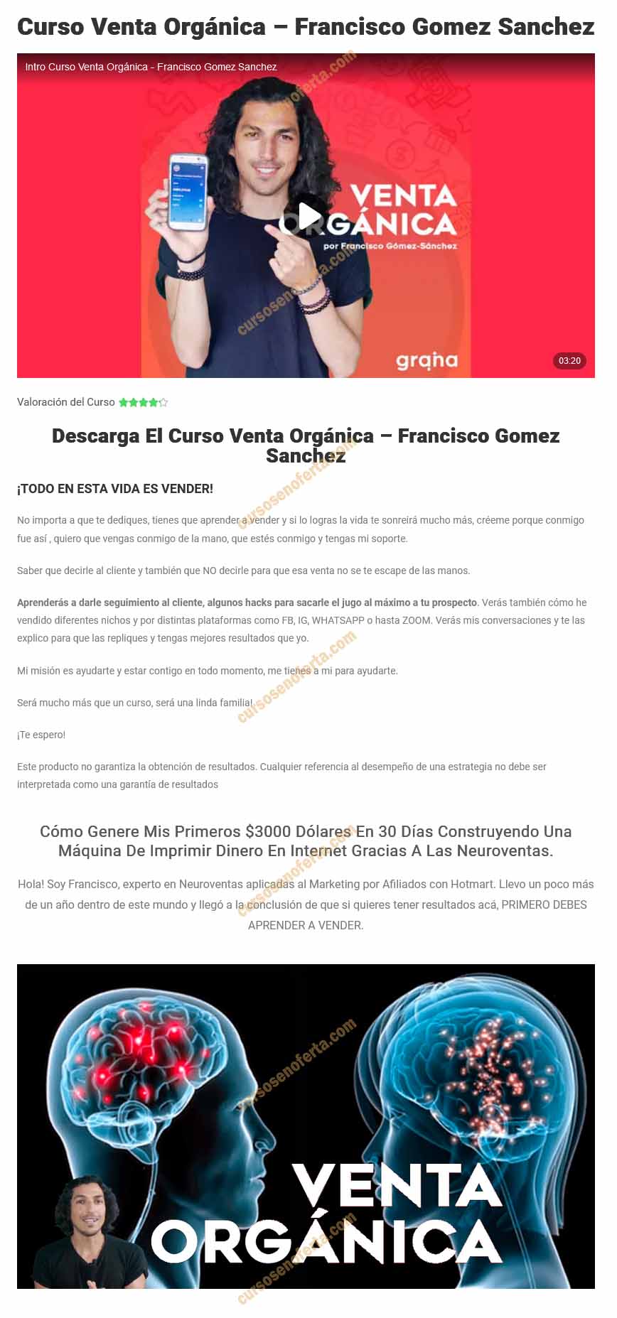 Venta Orgánica - Franciso Gómez Sánchez