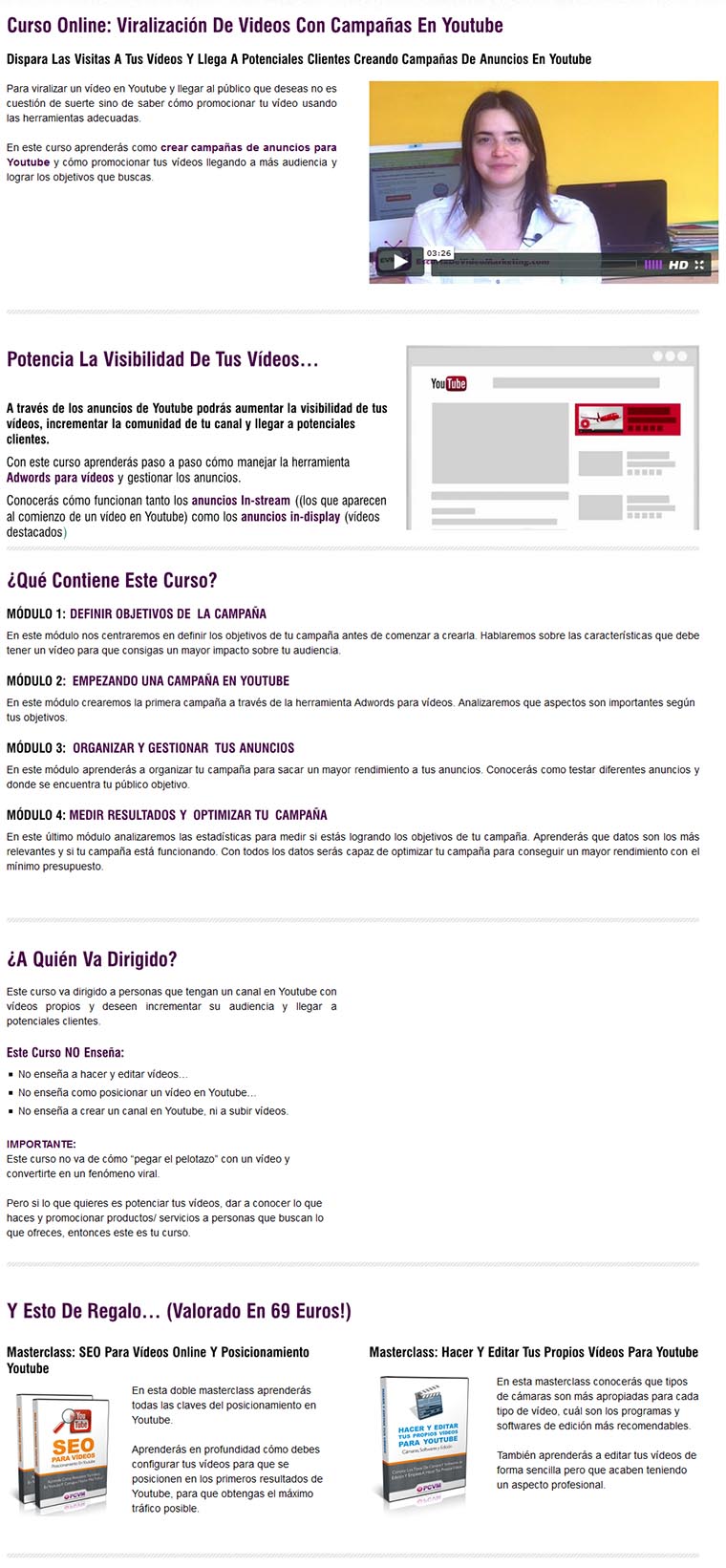 Viralización de videos con campañas en youtube - Carla Delgado