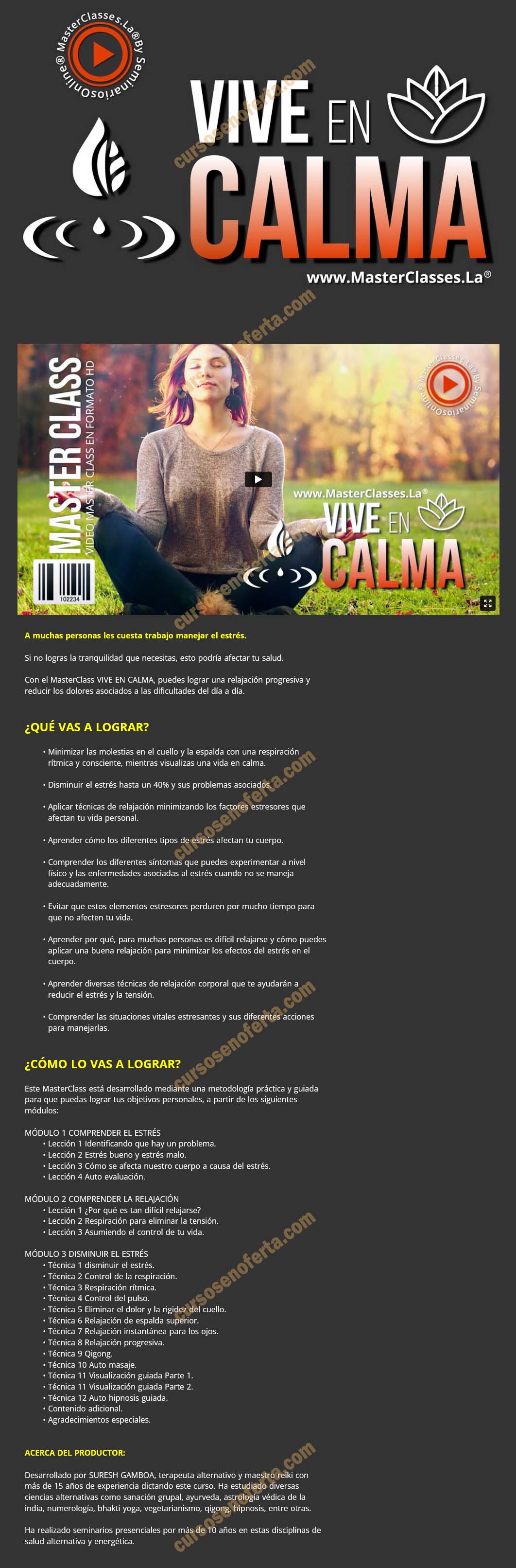 Vive en calma