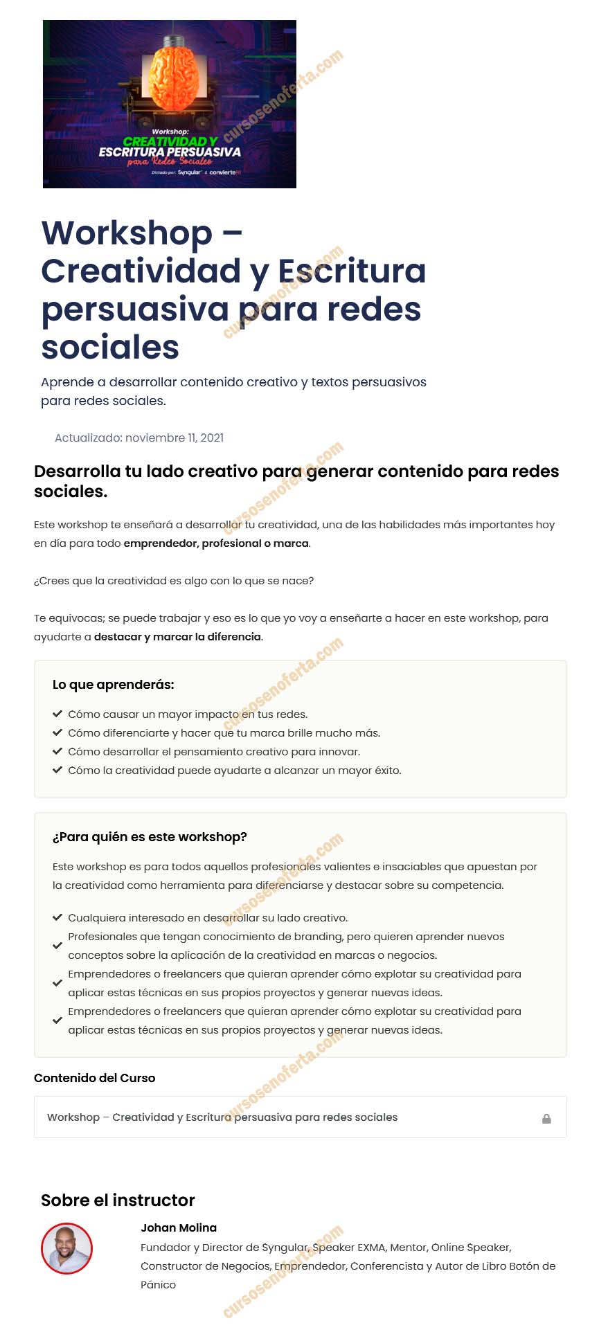 Workshop creatividad y escritura persuasiva