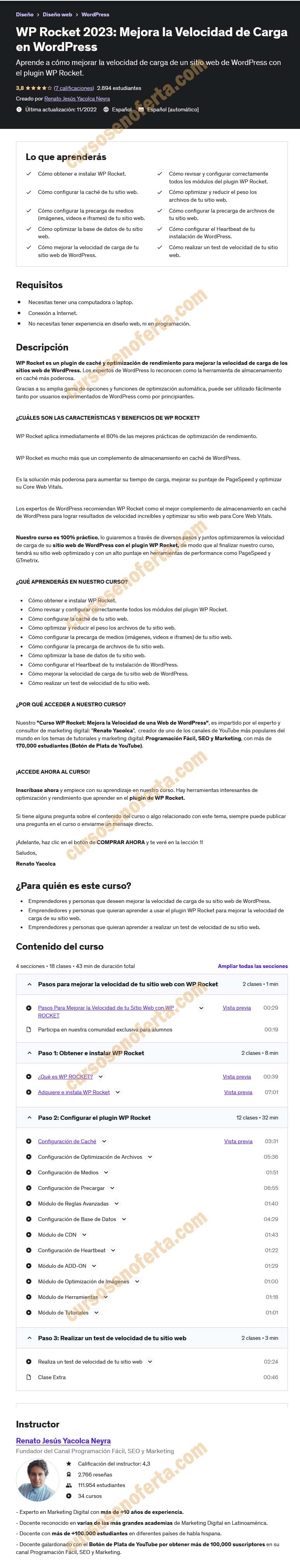 WP Rocket 2023 Mejora la Velocidad de Carga en WordPress