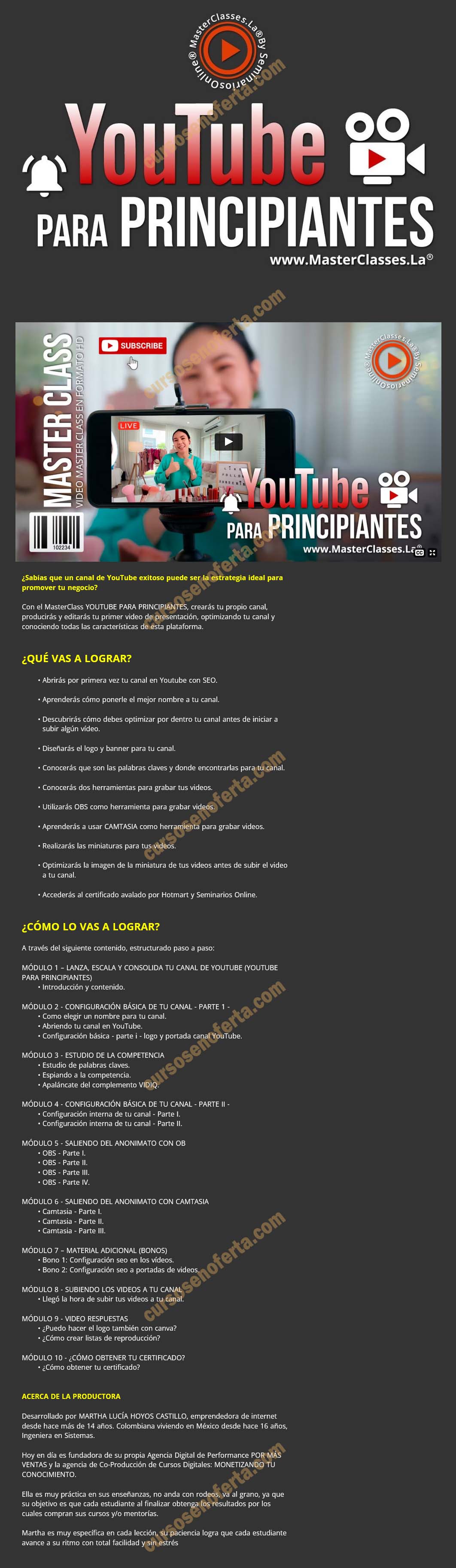 Youtube para principiantes - Martha Hoyos