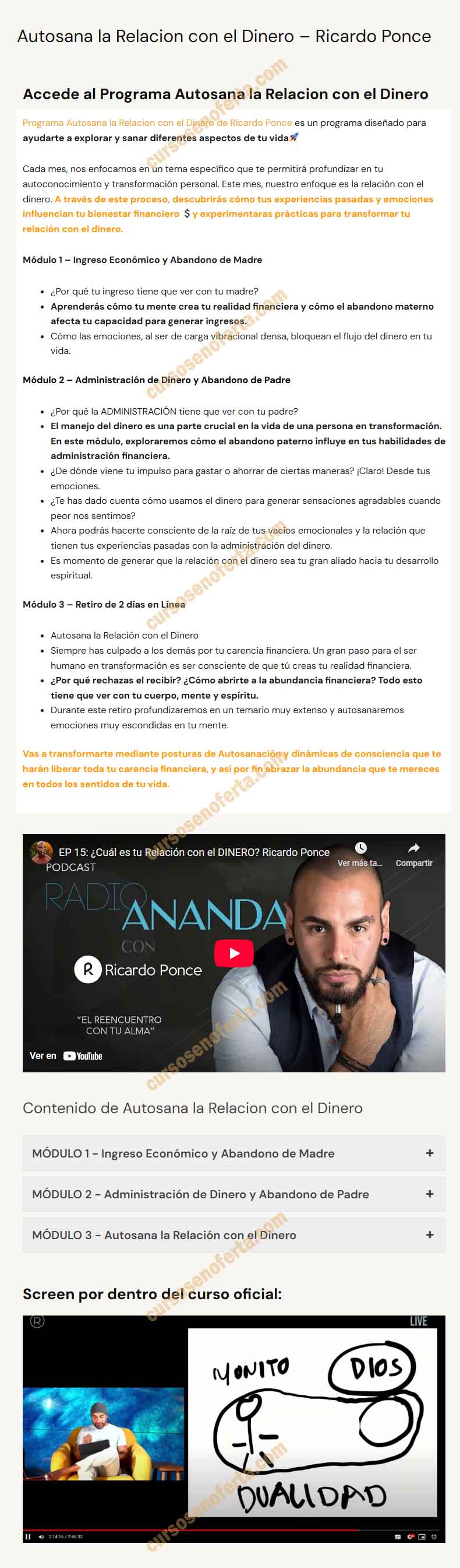 Autosana tu relación con el dinero - ricardo ponce