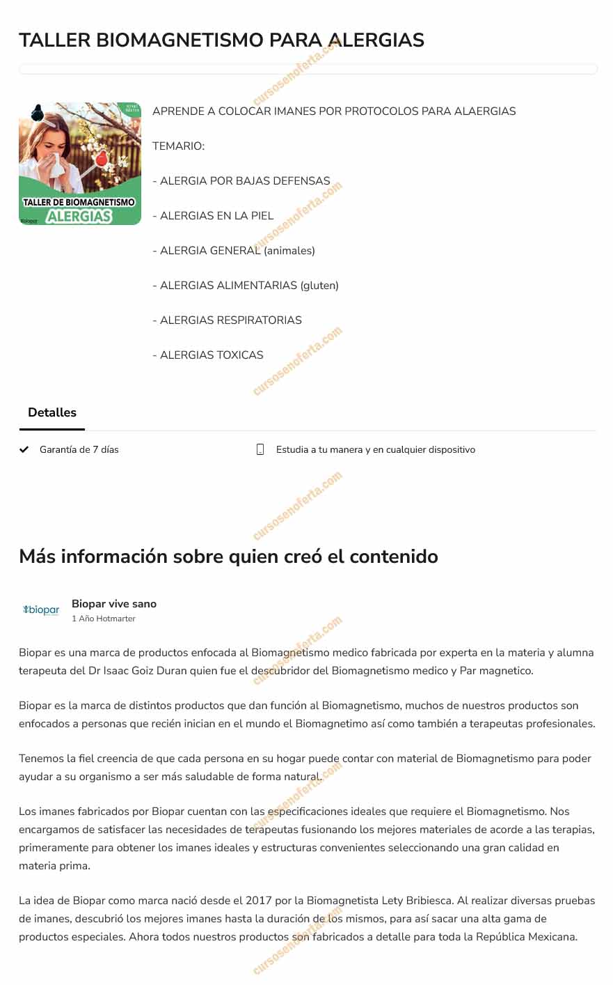 Biomagnetismo para alergias - biopar vive sano