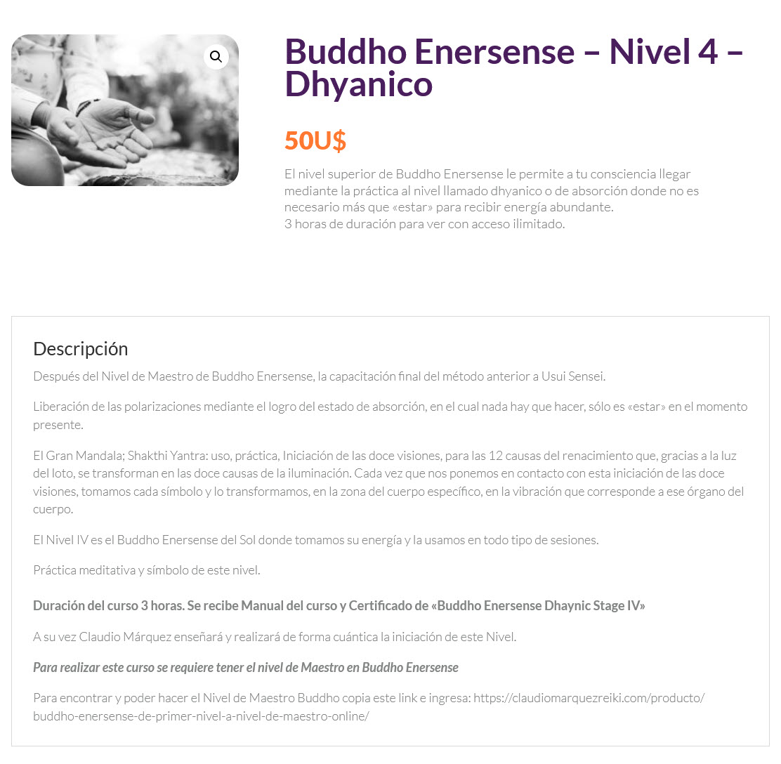 Buddho Enersense Nivel 4 Dhyanico - claudio marquez