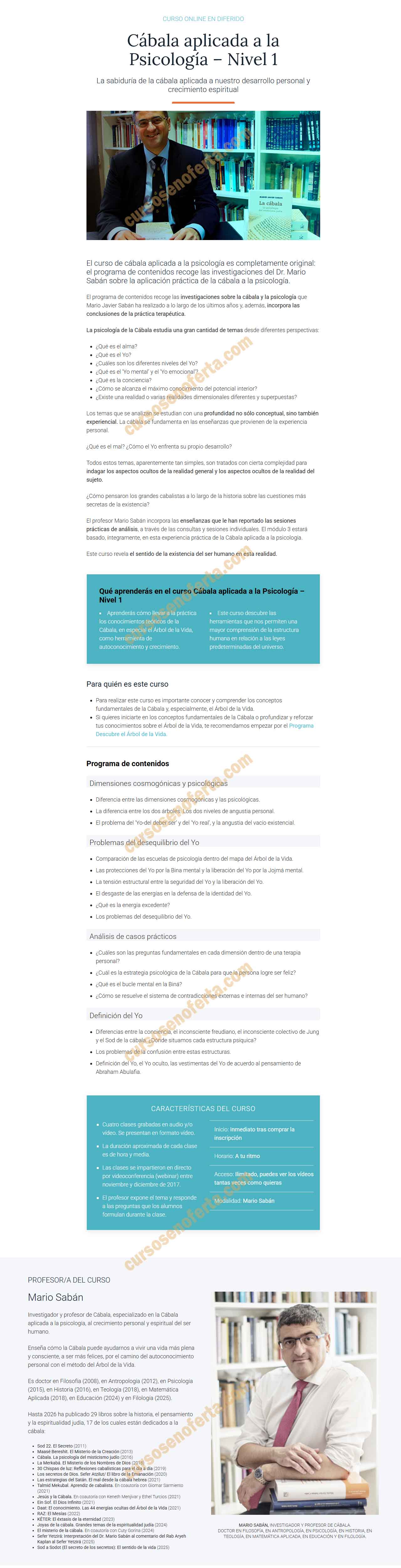 Cábala aplicada a la Psicología Nivel 1 - mario sabán