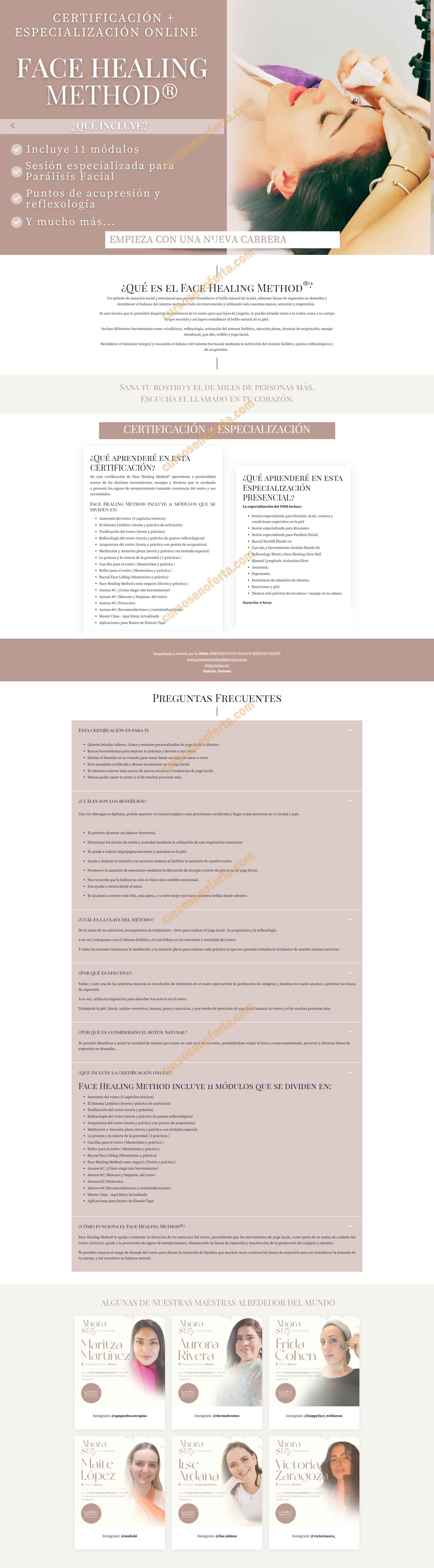 Certificación Face Healing Method - carolina jarinova
