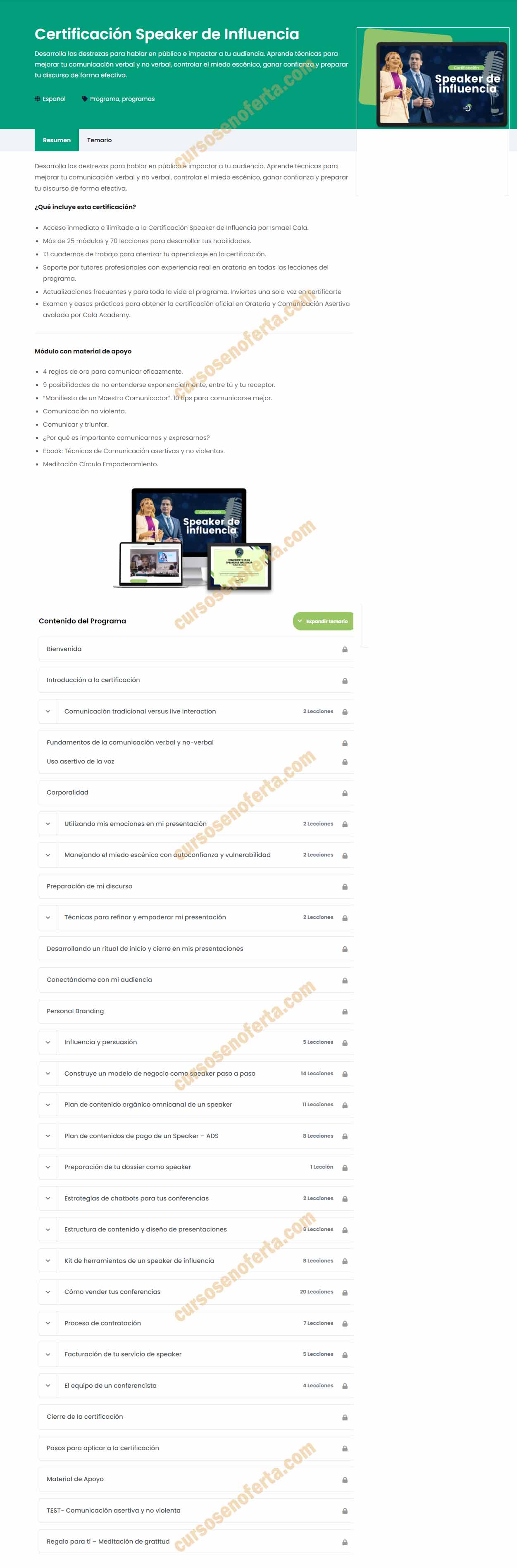 Certificación Speaker de Influencia - cala academy