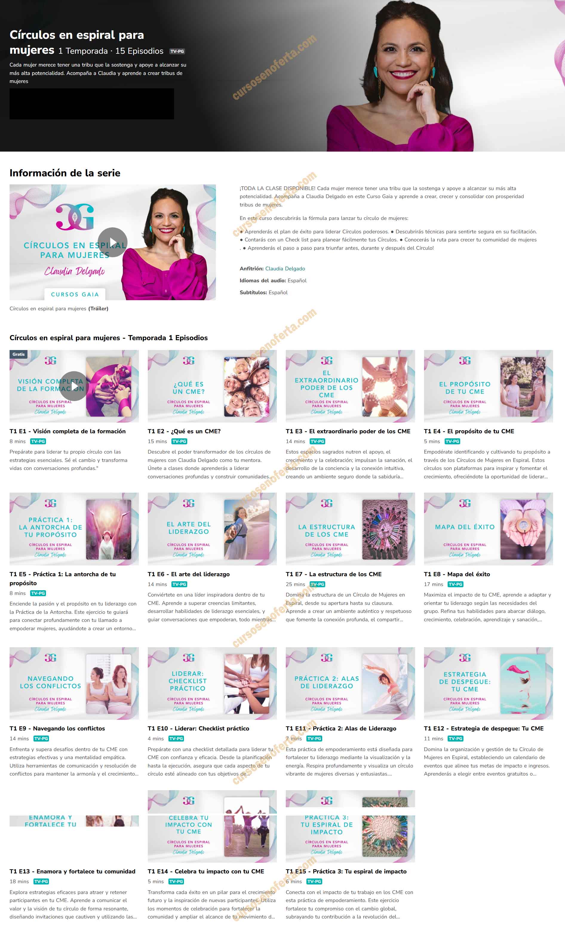 Círculos en espiral para mujeres - claudia delgado