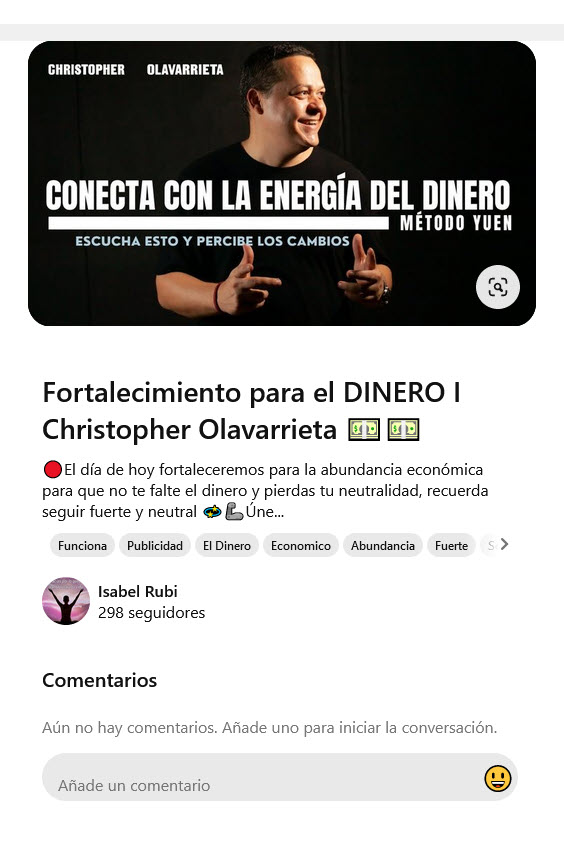 Conecta con la energía del dinero - cristopher olavarrieta
