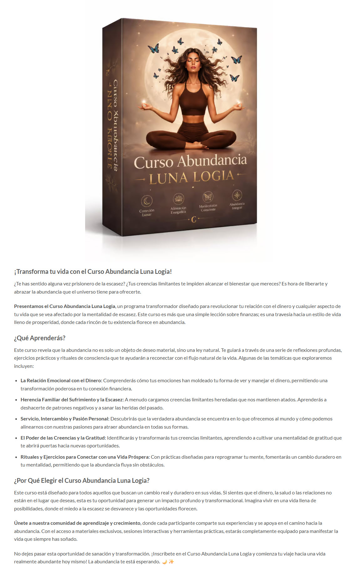 Curso Abundancia - lunalogia