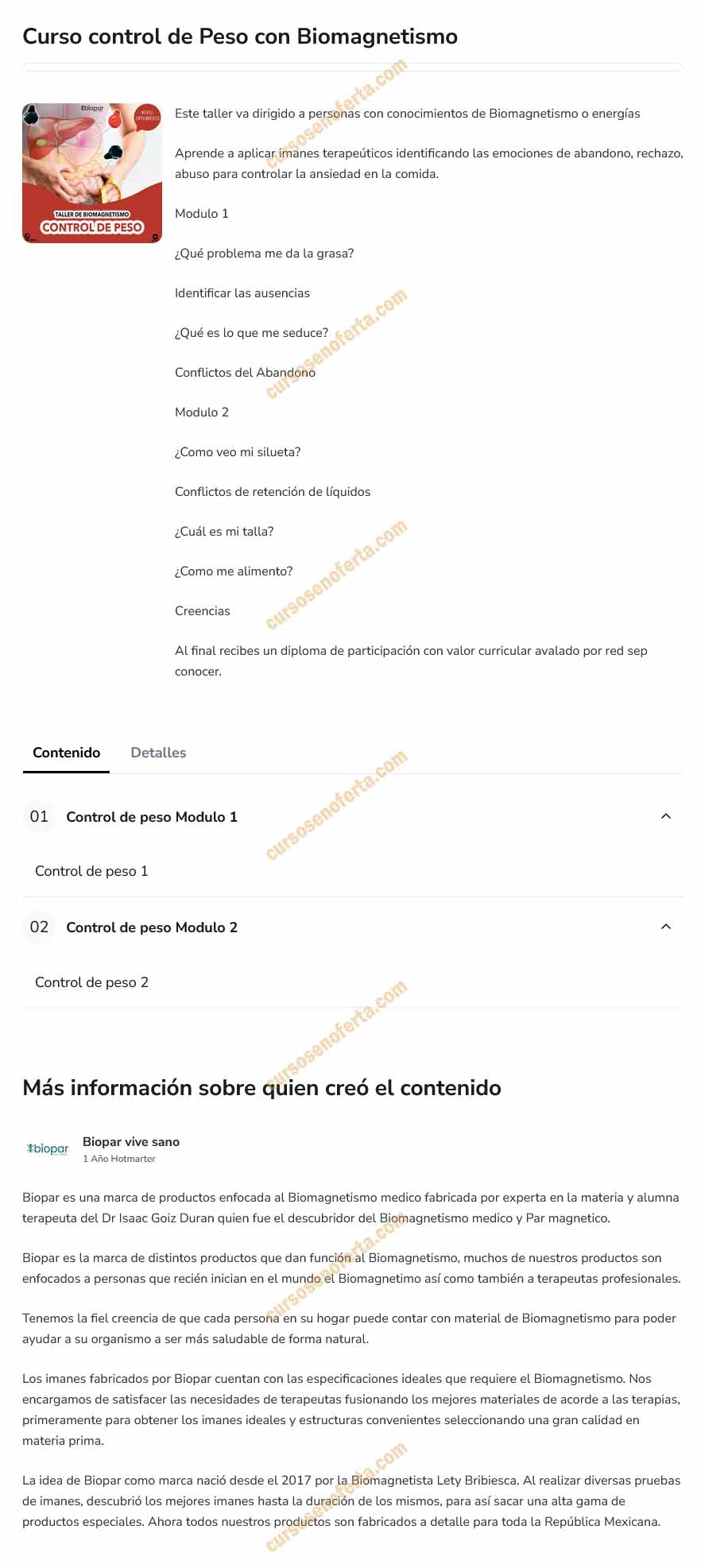 Curso Control de Peso con Biomagnetismo
