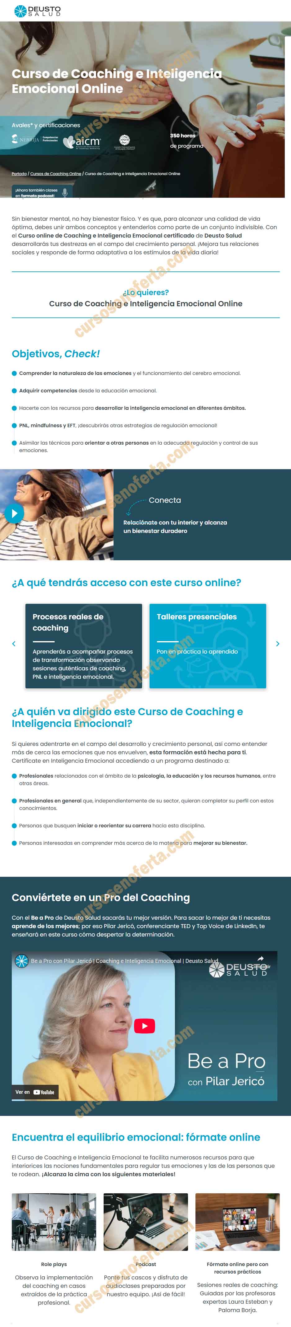 Curso de Coaching e Inteligencia Emocional Online - deusto salud