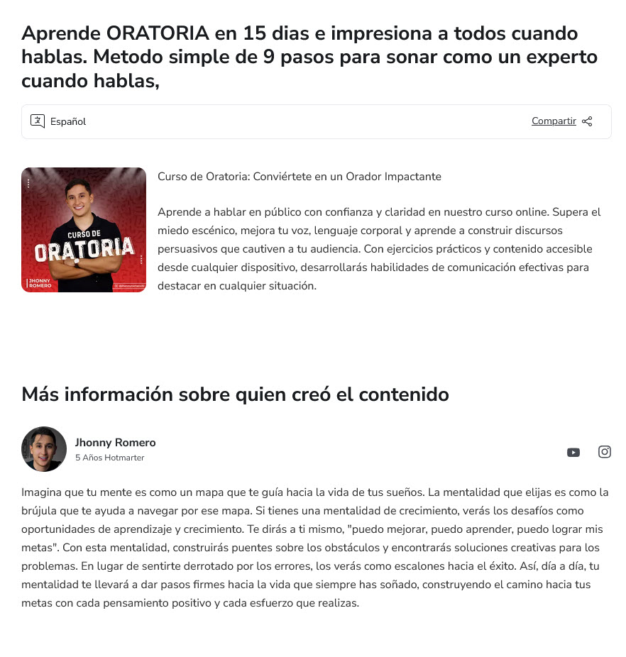 Curso de Oratoria - Jhonny Romero