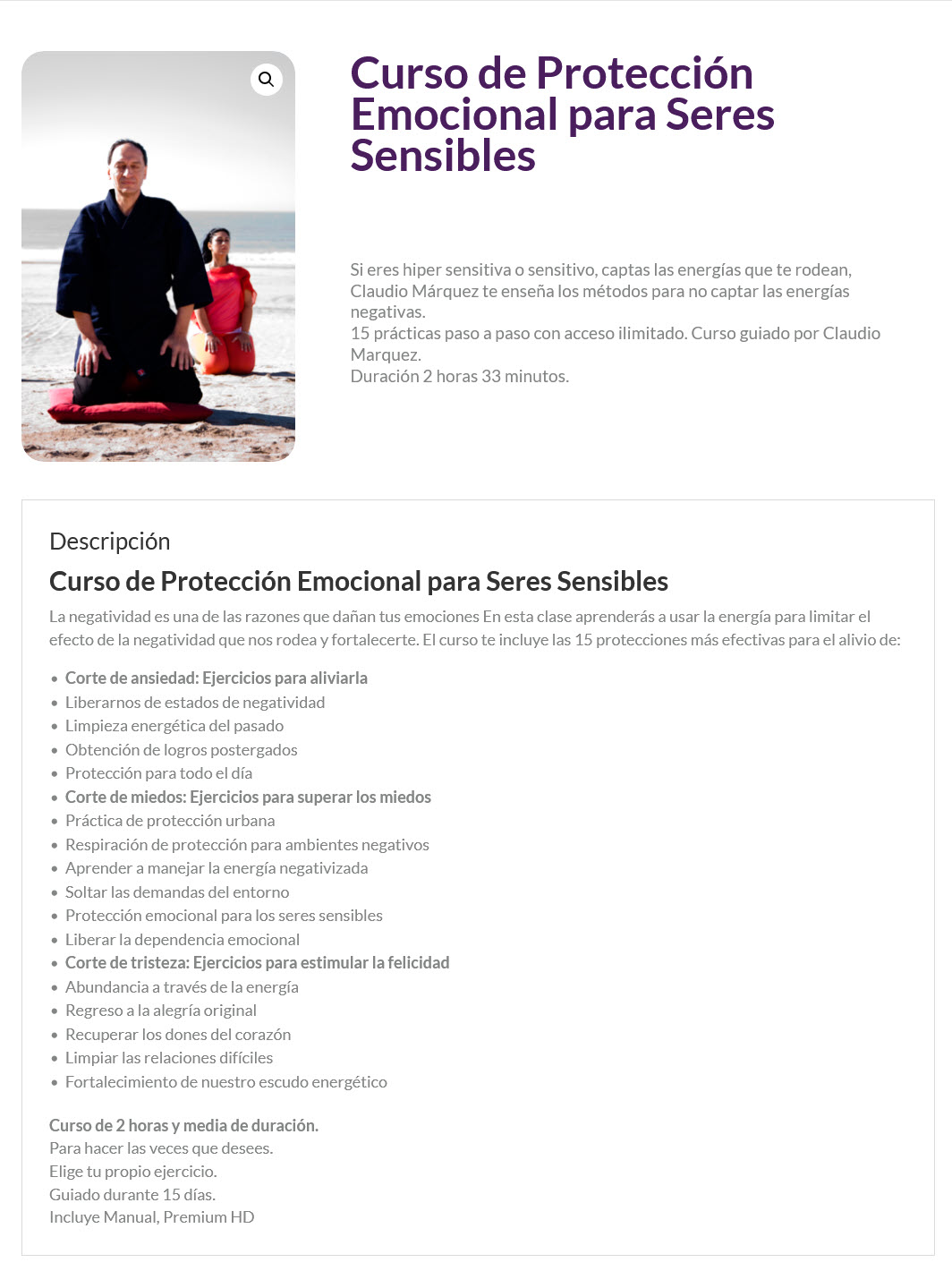 Curso de Protección Emocional para Seres Sensibles - Claudio Márquez