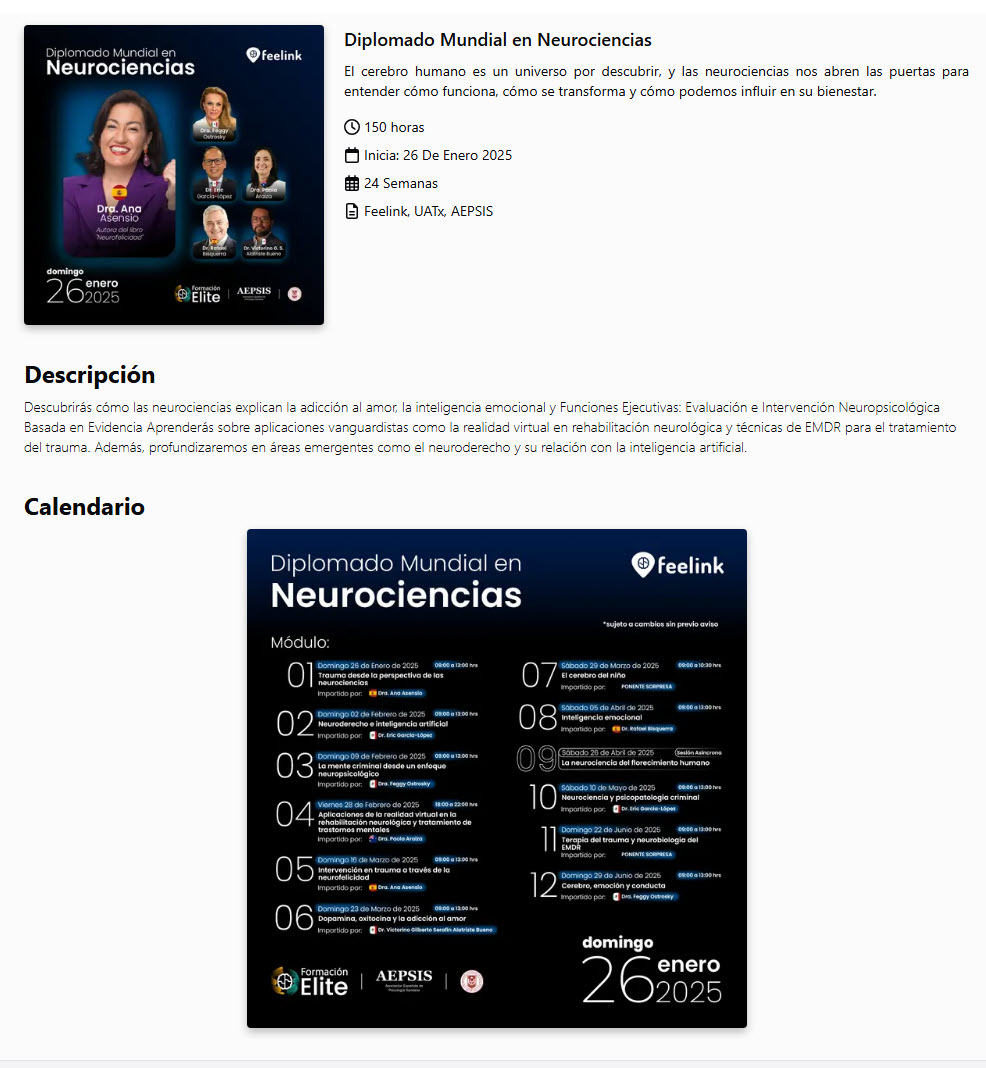 Diplomado Mundial en Neurociencias - feelink