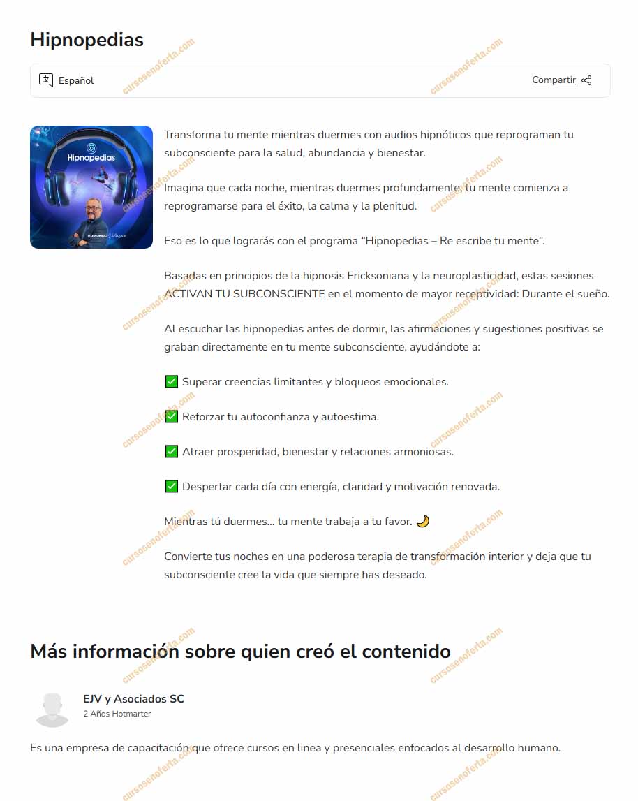 Hipnopedias - ejv y asociados SC
