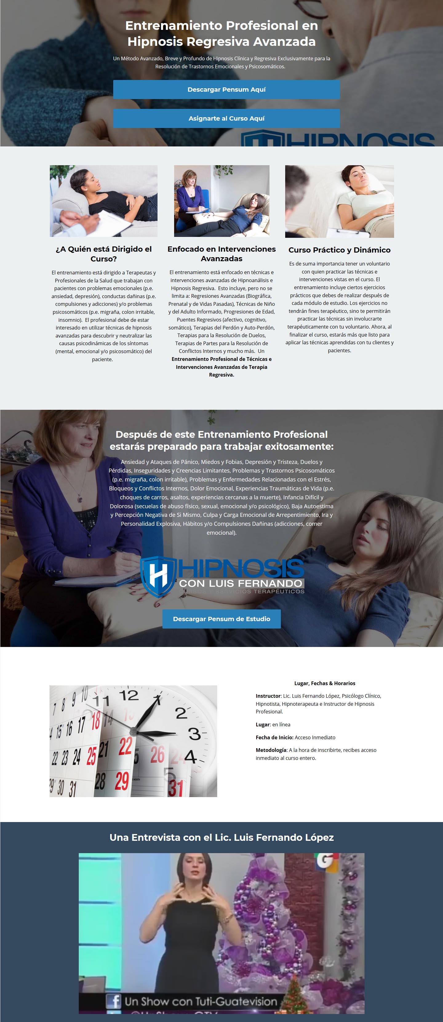 Curso de Hipnosis e Hipnoterapia Profesional - Luis Fernando