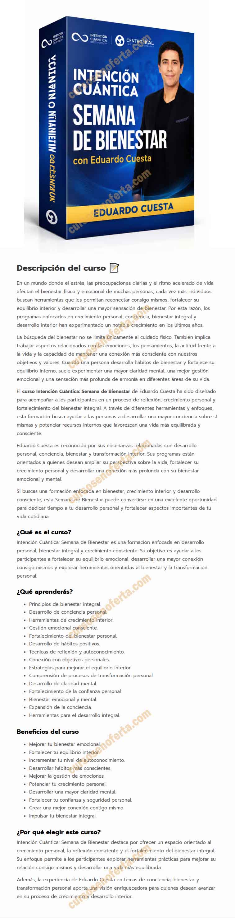 Intención Cuántica Semana de Bienestar - eduardo cuesta